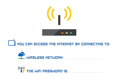 FREE Printable Public WiFi Password TemplatePicture